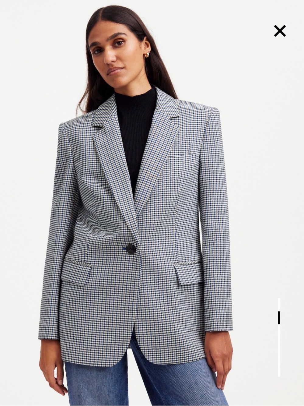 Madewell The Kline Blazer in Yarn Died Houndstooth Size 00